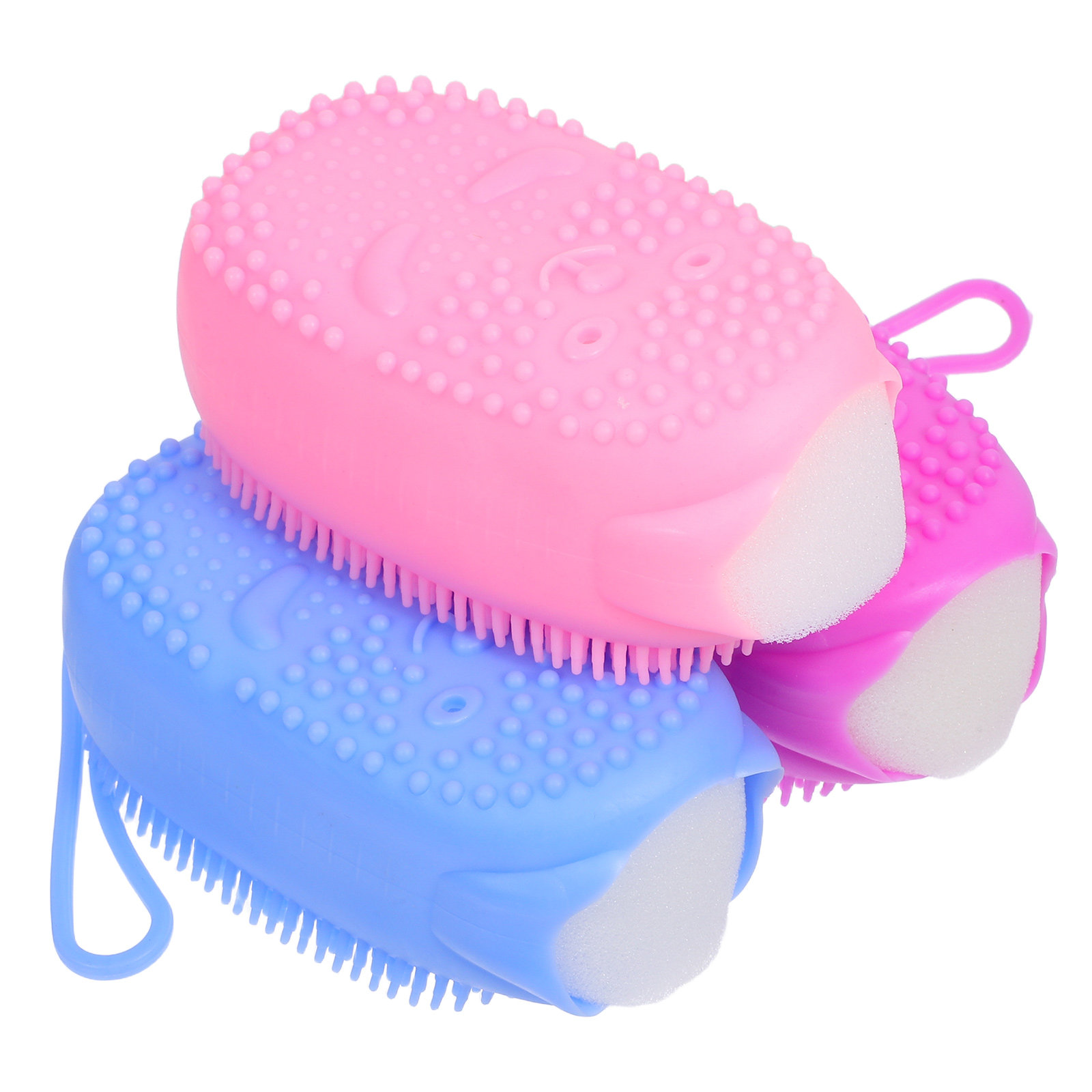 3Pcs Silicone Body Scrubber Du - Body Brush 评论和价格