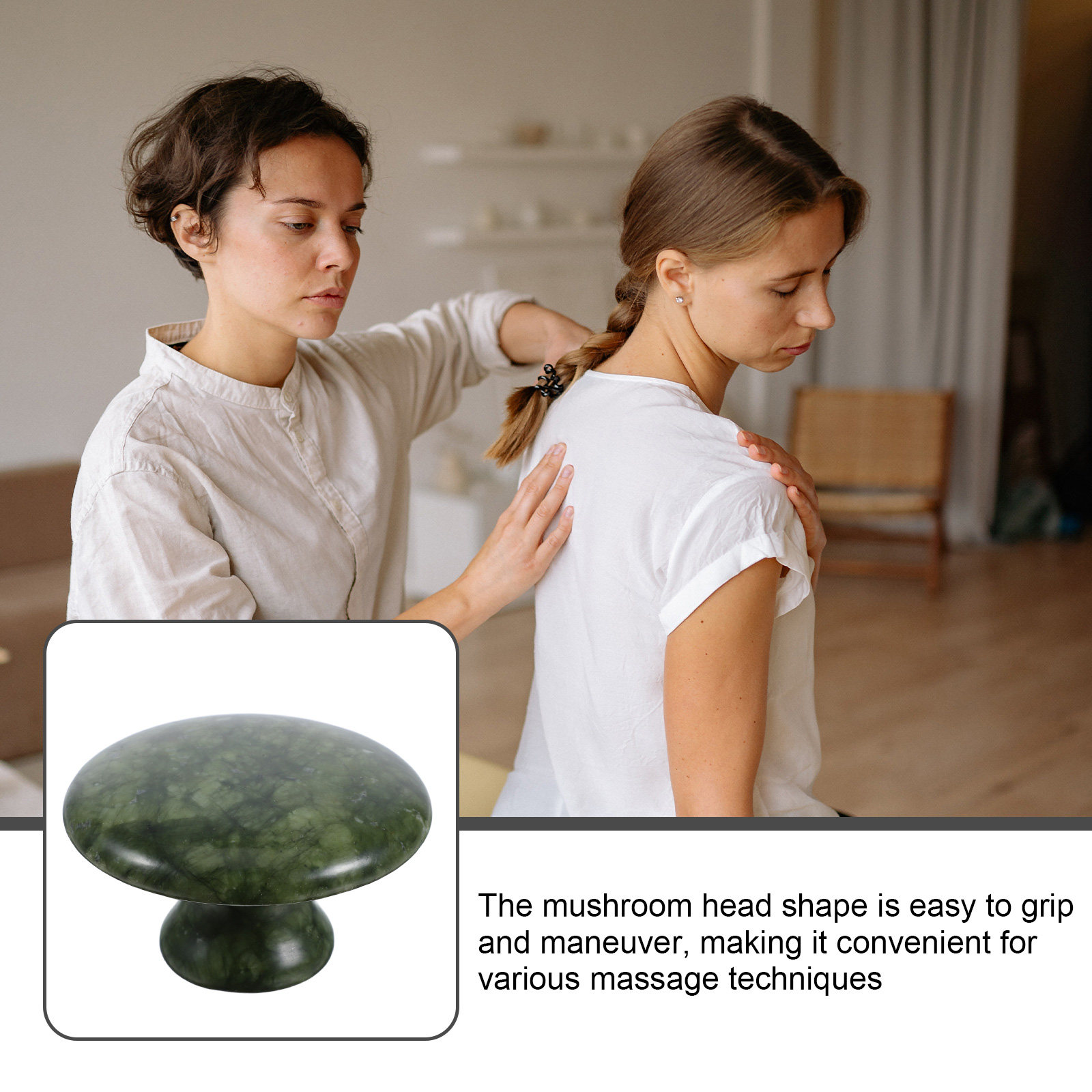 Mushroom Gua Sha Massage Stone - Spa Massager 评论和价格
