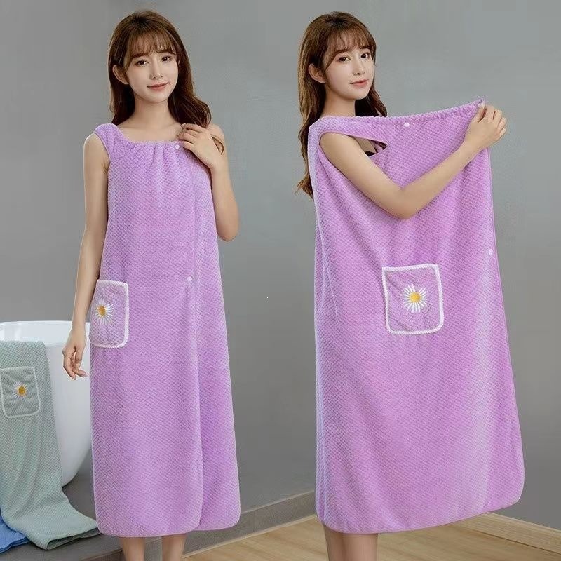 Extra Long Pink Floral Bath To - Spa Towel 评论和价格